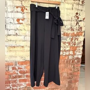 Torrid Black Crepe Wide-Leg Tie-Waist Pants